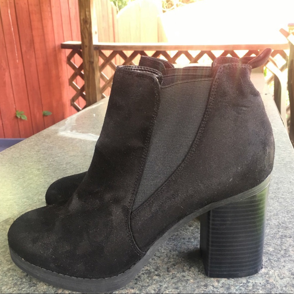 Black Suede Booties